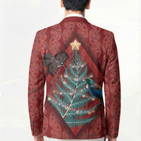 Aotearoa Maori Mangopare Meri Kirihimete Blazer Christmas Fern LT7 - Polynesian Pride