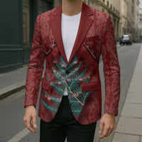 Aotearoa Maori Mangopare Meri Kirihimete Blazer Christmas Fern LT7 - Polynesian Pride