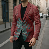 Aotearoa Maori Mangopare Meri Kirihimete Blazer Christmas Fern LT7 - Polynesian Pride