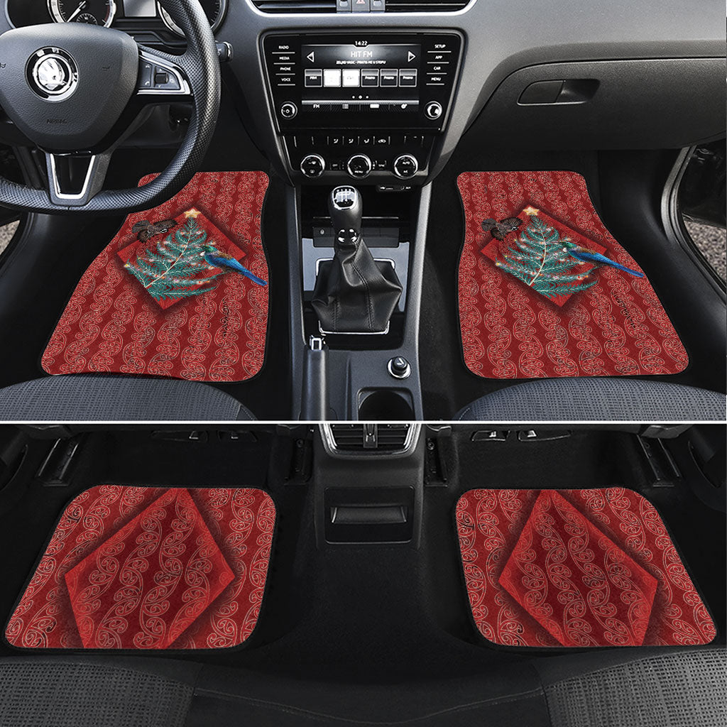 Aotearoa Maori Mangopare Meri Kirihimete Car Mats Christmas Fern