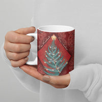Aotearoa Maori Mangopare Meri Kirihimete Ceramic Mug Christmas Fern