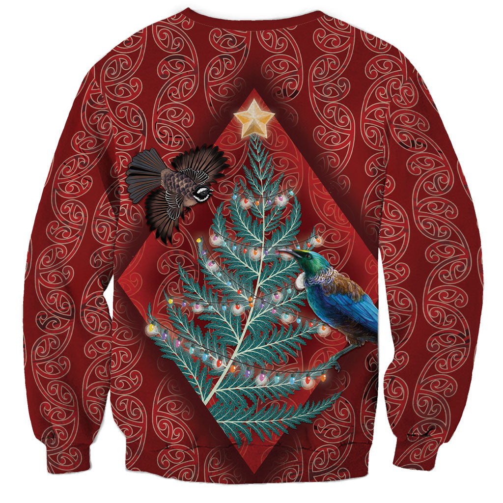 Aotearoa Maori Mangopare Meri Kirihimete Sweatshirt Christmas Fern LT7 - Polynesian Pride