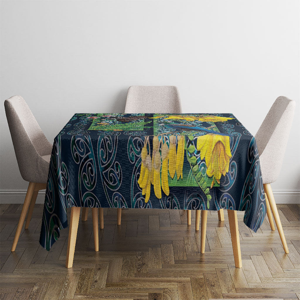 Aotearoa Maori Mangopare Christmas Tablecloth Pikawakawa and Tui LT7 - Polynesian Pride