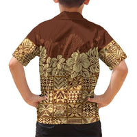 Niue Hiapo Motif Family Matching Short Sleeve Bodycon Dress and Hawaiian Shirt Tapa Classic LT7 - Polynesian Pride
