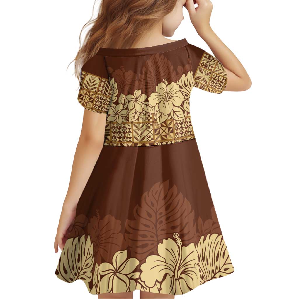 Niue Hiapo Motif Family Matching Tank Maxi Dress and Hawaiian Shirt Tapa Classic LT7 - Polynesian Pride