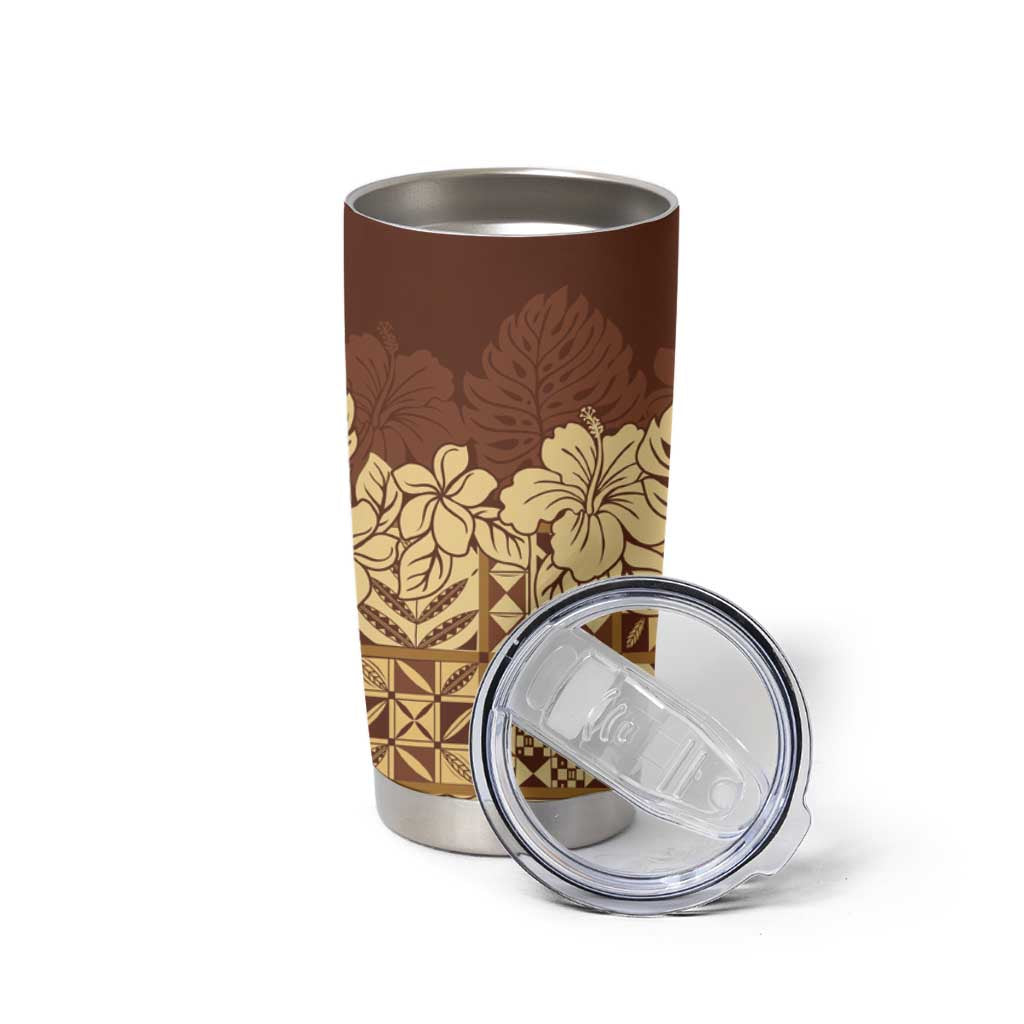 Niue Hiapo Motif Tumbler Cup Tapa Classic