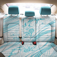 Sharks Couple Dreamy Polynesians Floral Sea Back Car Seat Cover Turquoise - Polynesian Pride