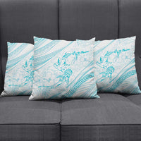 Sharks Couple Dreamy Polynesians Floral Sea Pillow Cover Turquoise LT7 - Polynesian Pride