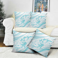 Sharks Couple Dreamy Polynesians Floral Sea Pillow Cover Turquoise LT7 - Polynesian Pride