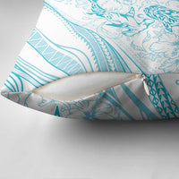 Sharks Couple Dreamy Polynesians Floral Sea Pillow Cover Turquoise LT7 - Polynesian Pride