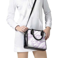 Sharks Couple Dreamy Polynesians Floral Sea Shoulder Handbag Lilac - Polynesian Pride