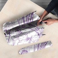 Sharks Couple Dreamy Polynesians Floral Sea Umbrella Lilac - Polynesian Pride