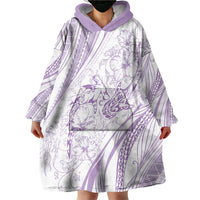 Sharks Couple Dreamy Polynesians Floral Sea Wearable Blanket Hoodie Lilac LT7 - Polynesian Pride