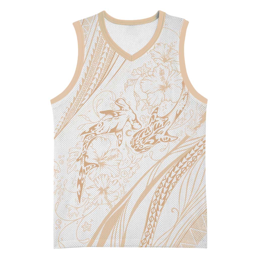 Sharks Couple Dreamy Polynesians Floral Sea Basketball Jersey Hazel - Polynesian Pride