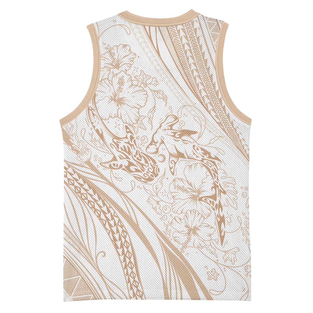 Sharks Couple Dreamy Polynesians Floral Sea Basketball Jersey Hazel - Polynesian Pride
