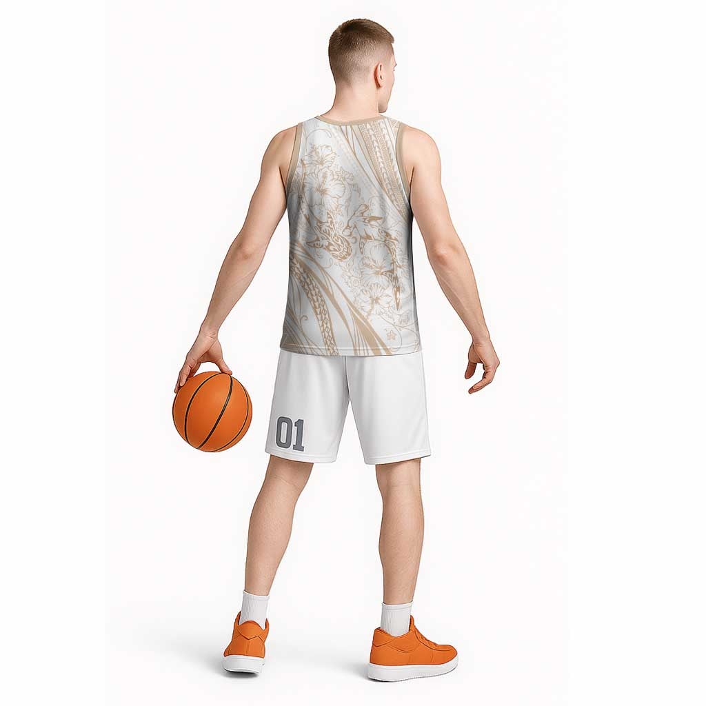 Sharks Couple Dreamy Polynesians Floral Sea Basketball Jersey Hazel - Polynesian Pride