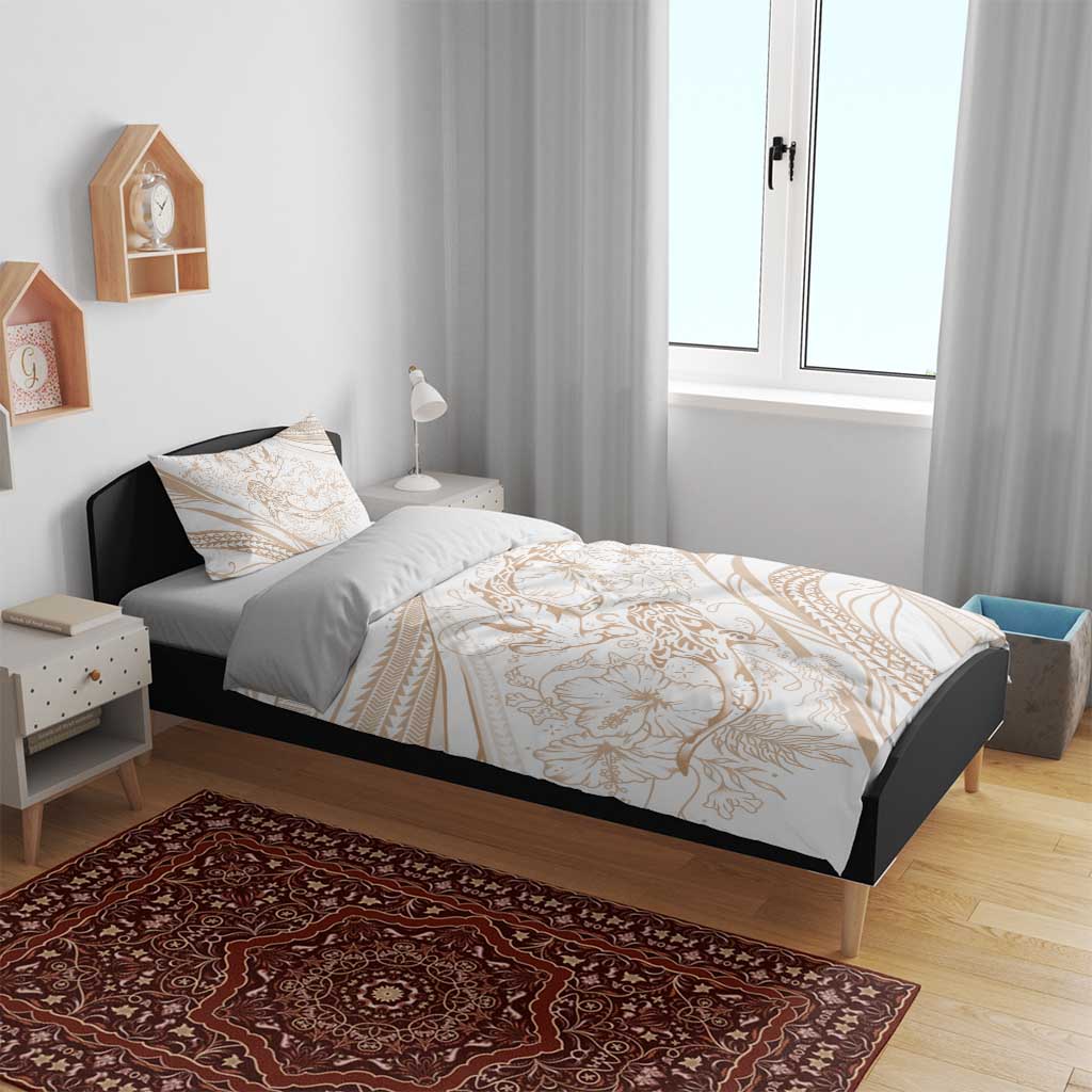 Sharks Couple Dreamy Polynesians Floral Sea Bedding Set Hazel - Polynesian Pride