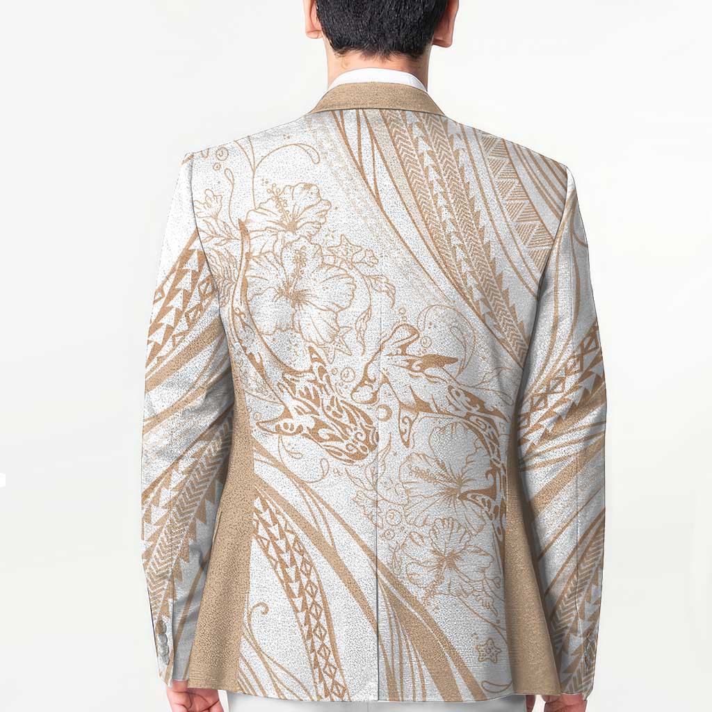 Sharks Couple Dreamy Polynesians Floral Sea Blazer Hazel - Polynesian Pride