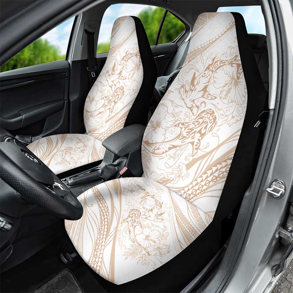 Sharks Couple Dreamy Polynesians Floral Sea Car Seat Cover Hazel - Polynesian Pride