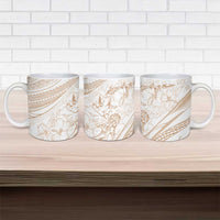 Sharks Couple Dreamy Polynesians Floral Sea Ceramic Mug Hazel - Polynesian Pride