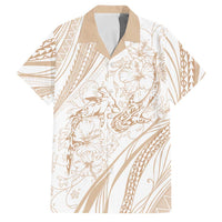 Sharks Couple Dreamy Polynesians Floral Sea Family Matching Mermaid Dress and Hawaiian Shirt Hazel LT7 Dad's Shirt - Short Sleeve Hazel - Polynesian Pride