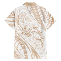 Sharks Couple Dreamy Polynesians Floral Sea Family Matching Summer Maxi Dress and Hawaiian Shirt Hazel LT7 - Polynesian Pride