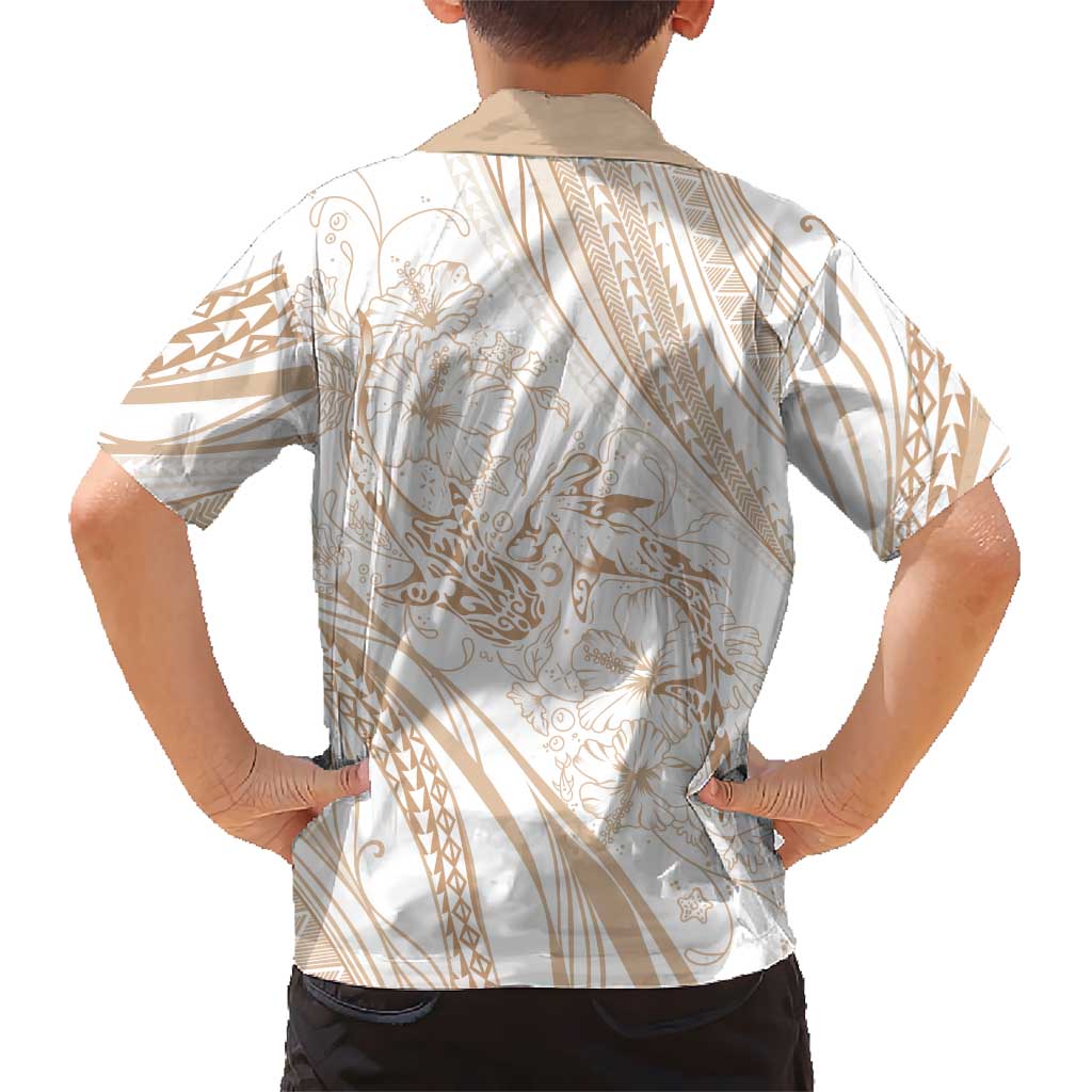 Sharks Couple Dreamy Polynesians Floral Sea Hawaiian Shirt Hazel - Polynesian Pride