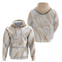 Sharks Couple Dreamy Polynesians Floral Sea Hoodie Hazel - Polynesian Pride