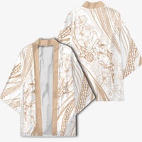 Sharks Couple Dreamy Polynesians Floral Sea Kimono Hazel - Polynesian Pride