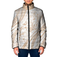 Sharks Couple Dreamy Polynesians Floral Sea Padded Jacket Hazel - Polynesian Pride