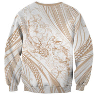 Sharks Couple Dreamy Polynesians Floral Sea Sweatshirt Hazel - Polynesian Pride