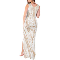 Sharks Couple Dreamy Polynesians Floral Sea Tank Maxi Dress Hazel - Polynesian Pride