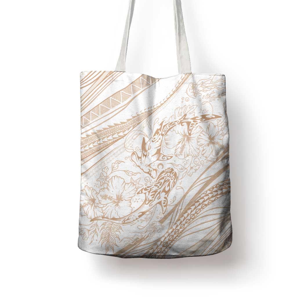 Sharks Couple Dreamy Polynesians Floral Sea Tote Bag Hazel - Polynesian Pride