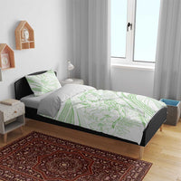 Sharks Couple Dreamy Polynesians Floral Sea Bedding Set Emerald - Polynesian Pride