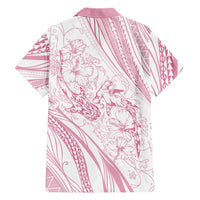 Sharks Couple Dreamy Polynesians Floral Sea Family Matching Summer Maxi Dress and Hawaiian Shirt Pink LT7 - Polynesian Pride