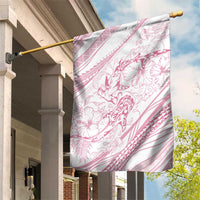 Sharks Couple Dreamy Polynesians Floral Sea Garden Flag Pink LT7 House Flag Pink - Polynesian Pride