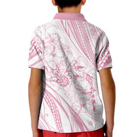 Sharks Couple Dreamy Polynesians Floral Sea Kid Polo Shirt Pink - Polynesian Pride