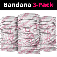 Sharks Couple Dreamy Polynesians Floral Sea Neck Gaiter Pink - Polynesian Pride
