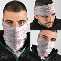 Sharks Couple Dreamy Polynesians Floral Sea Neck Gaiter Pink - Polynesian Pride