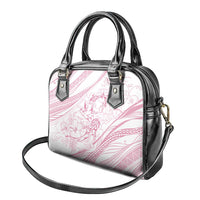 Sharks Couple Dreamy Polynesians Floral Sea Shoulder Handbag Pink - Polynesian Pride