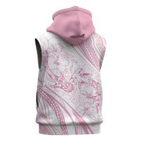 Sharks Couple Dreamy Polynesians Floral Sea Sleeveless Zip Hoodie Pink - Polynesian Pride