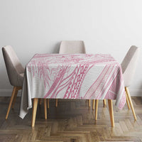 Sharks Couple Dreamy Polynesians Floral Sea Tablecloth Pink - Polynesian Pride