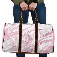 Sharks Couple Dreamy Polynesians Floral Sea Travel Bag Pink - Polynesian Pride