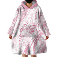 Sharks Couple Dreamy Polynesians Floral Sea Wearable Blanket Hoodie Pink LT7 - Polynesian Pride