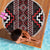 Red Tukutuku Pattern Aotearoa Beach Blanket Niho Taniwha and Puhoro Motifs