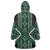 Jade Tukutuku Pattern Aotearoa Wearable Blanket Hoodie Niho Taniwha and Puhoro Motifs