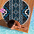 Azure Tukutuku Pattern Aotearoa Beach Blanket Niho Taniwha and Puhoro Motifs