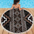 Classic Tukutuku Pattern Aotearoa Beach Blanket Niho Taniwha and Puhoro Motifs