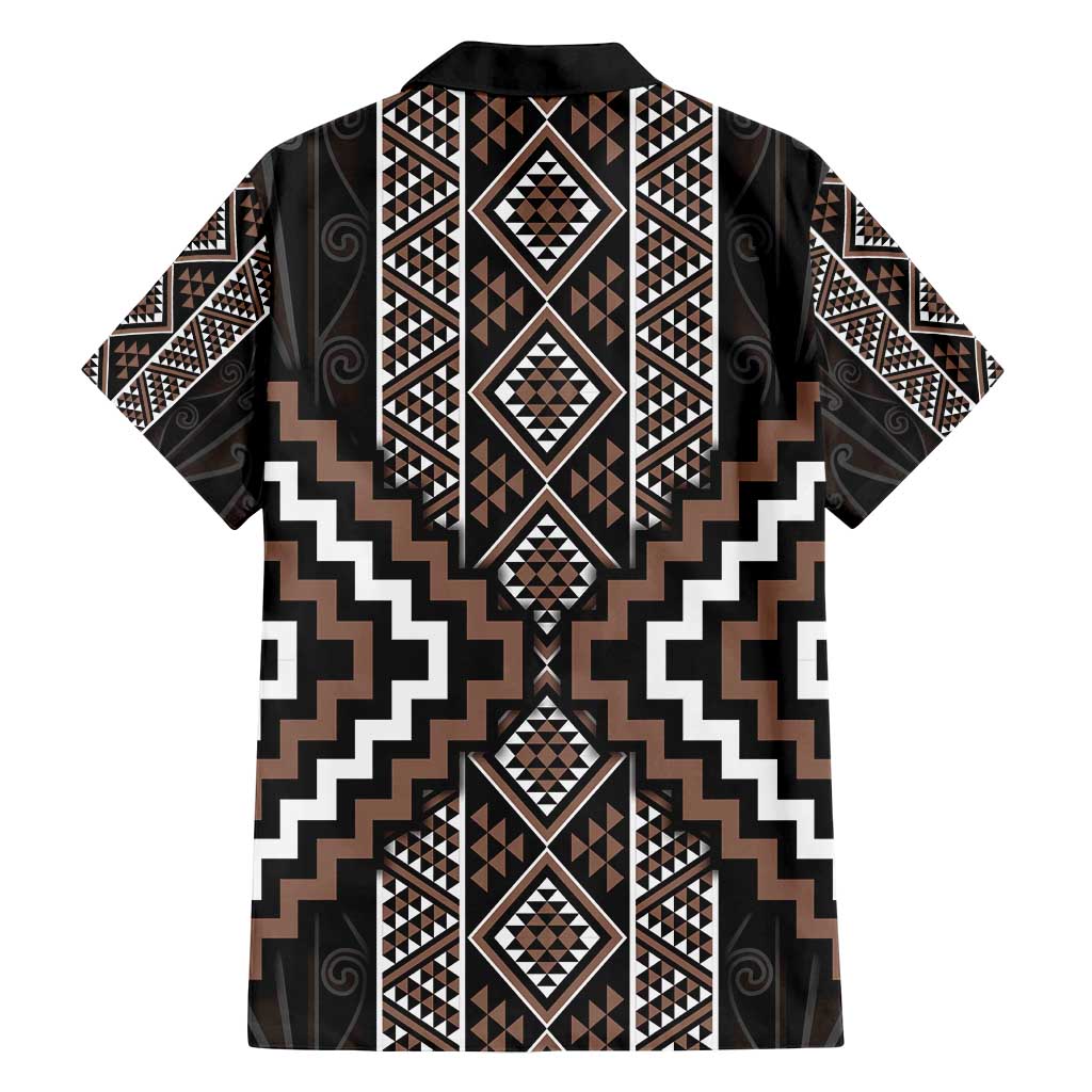 Classic Tukutuku Pattern Aotearoa Family Matching Long Sleeve Bodycon Dress and Hawaiian Shirt Niho Taniwha and Puhoro Motifs LT7 - Polynesian Pride