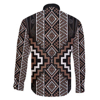 Classic Tukutuku Pattern Aotearoa Family Matching Off Shoulder Short Dress and Hawaiian Shirt Niho Taniwha and Puhoro Motifs LT7 - Polynesian Pride